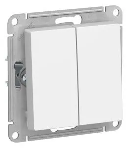 Выключатель 2-кл. AtlasDesign (сх. 5) 10AX механизм лотос SE ATN001351 1739937