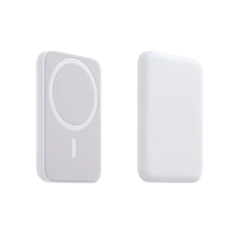 Портативное беспроводное зарядное устройство Power Bank (аккумуляторная батарея) 5000 mAh, MagSafe, белое REXANT 30-2053