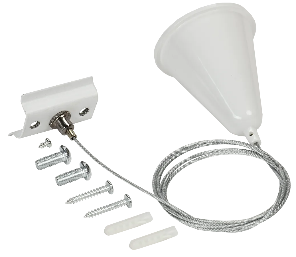 LIGHTING Комплект подвеса для шинопровода с тросом 1,5м белый IEK LT-SO0D-KPT-D15-K01