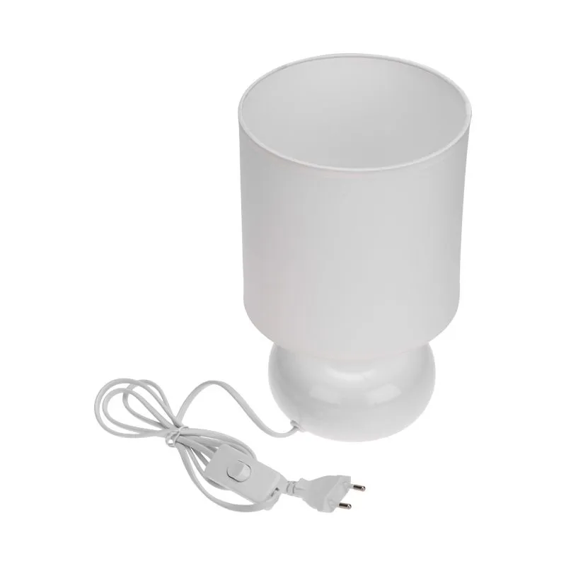 Светильник декоративный настольный Форте, основание белого цвета, белый абажур, цоколь Е27, 60Вт REXANT - Фото 2