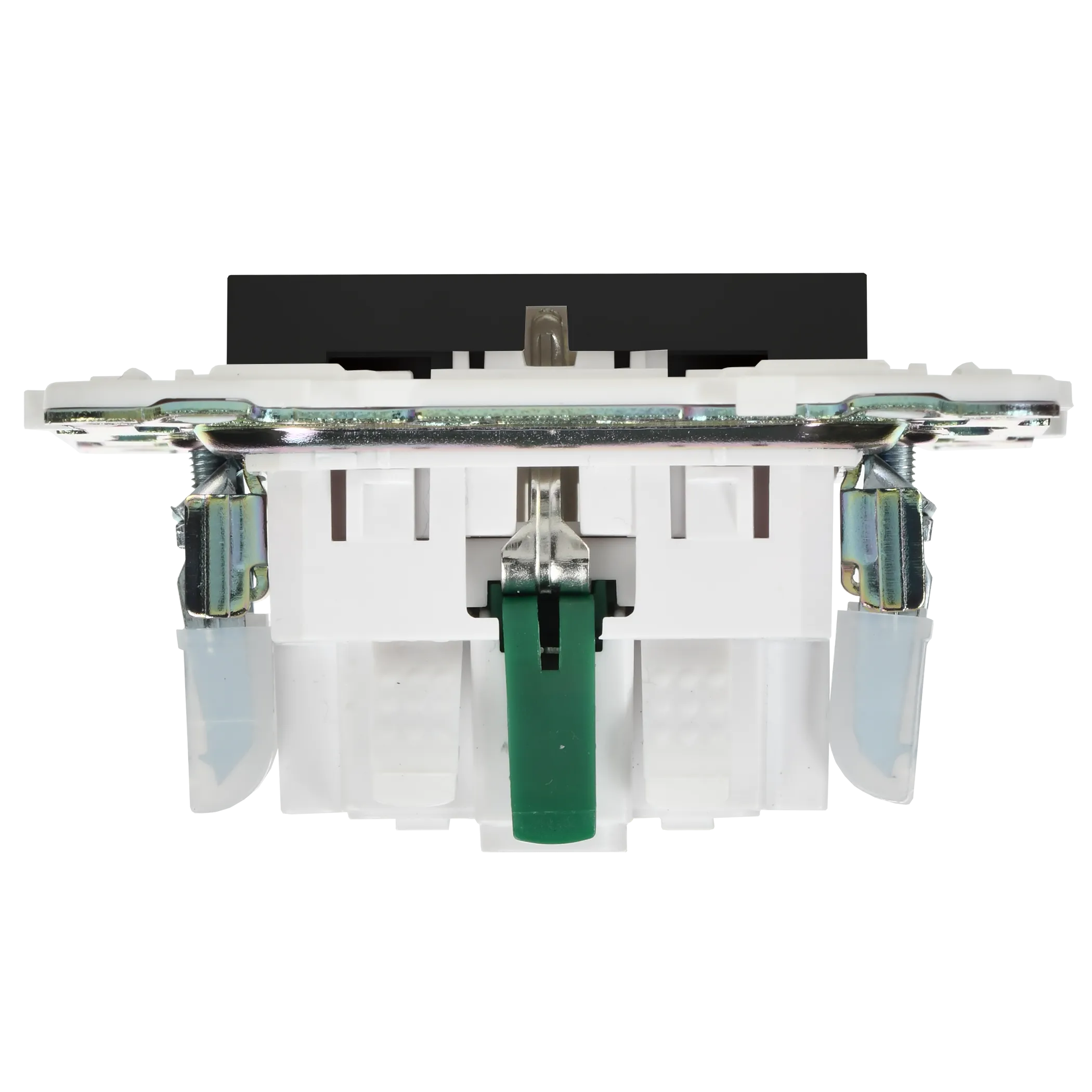 SKANDY Розетка с заземлением с защитными шторками 16А безвинтовое крепление SK-R06Bl черный IEK - Фото 4