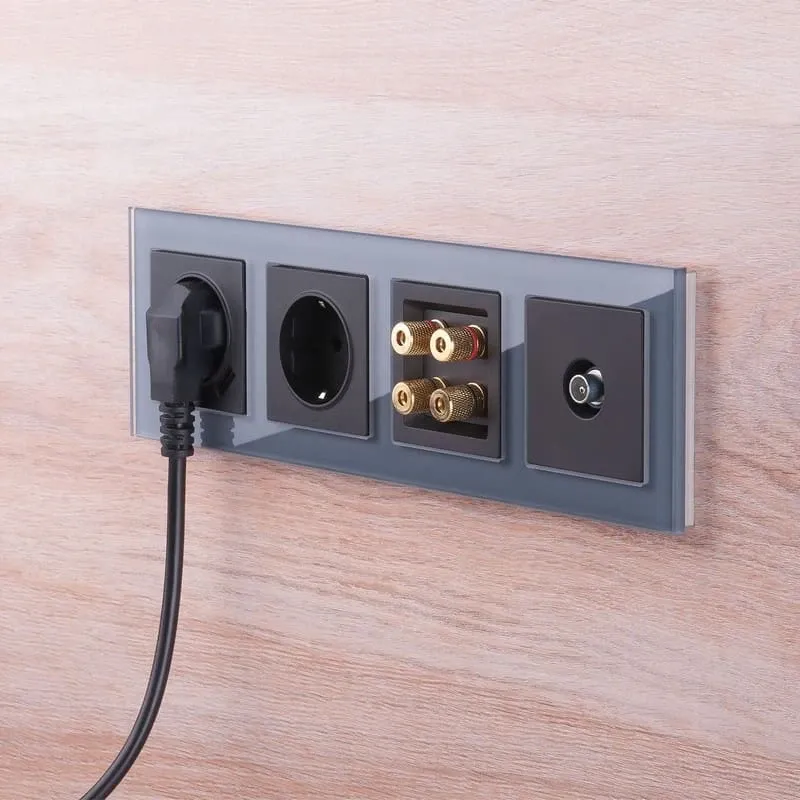 ТВ-розетка оконечная (черный матовый) Werkel - Фото 3