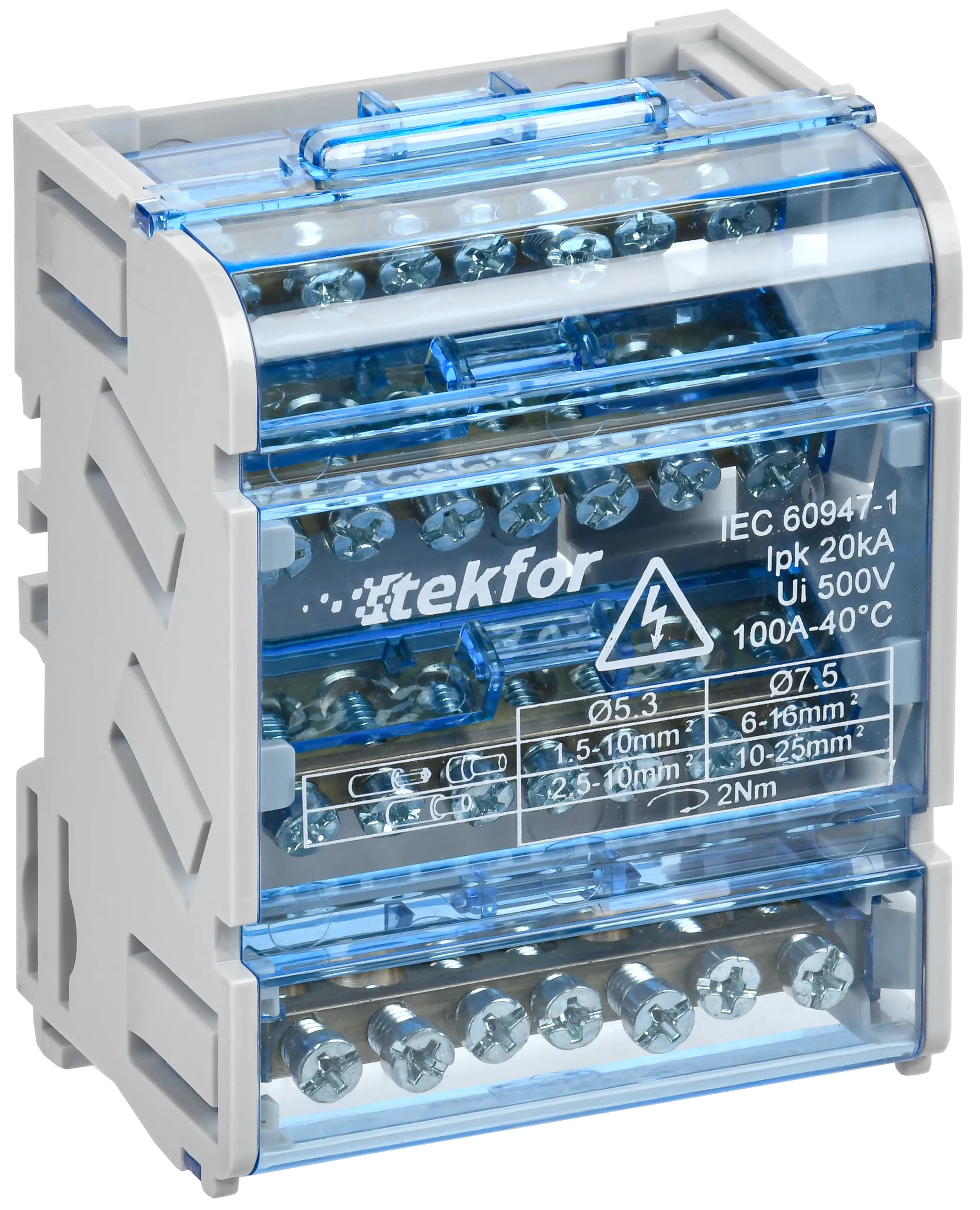 TEKFOR Шины на DIN-рейку (кросс-модуль) ШНК 4х7 3L+PEN IEK