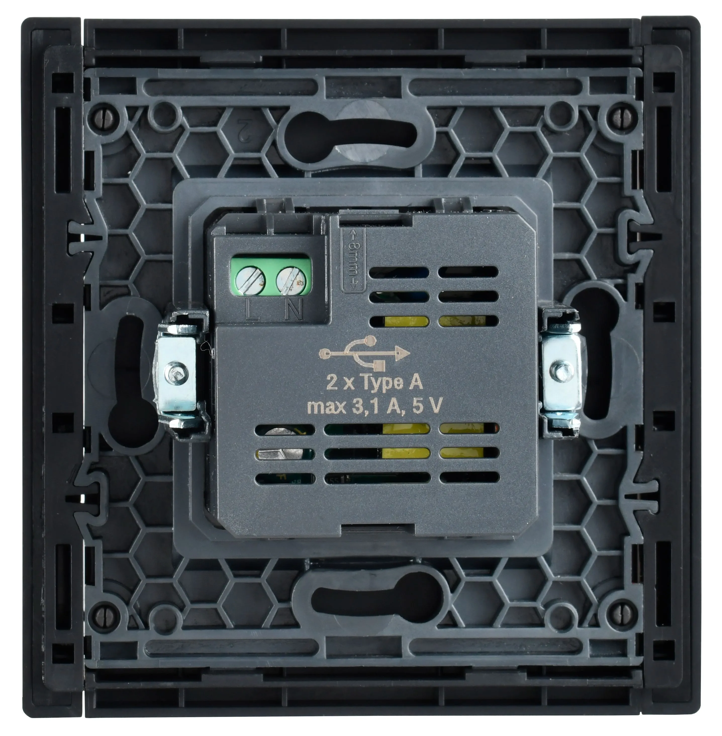 FORTE&PIANO Розетка USB A+A 3,1А FP349 серый IEK для дома - Фото 3
