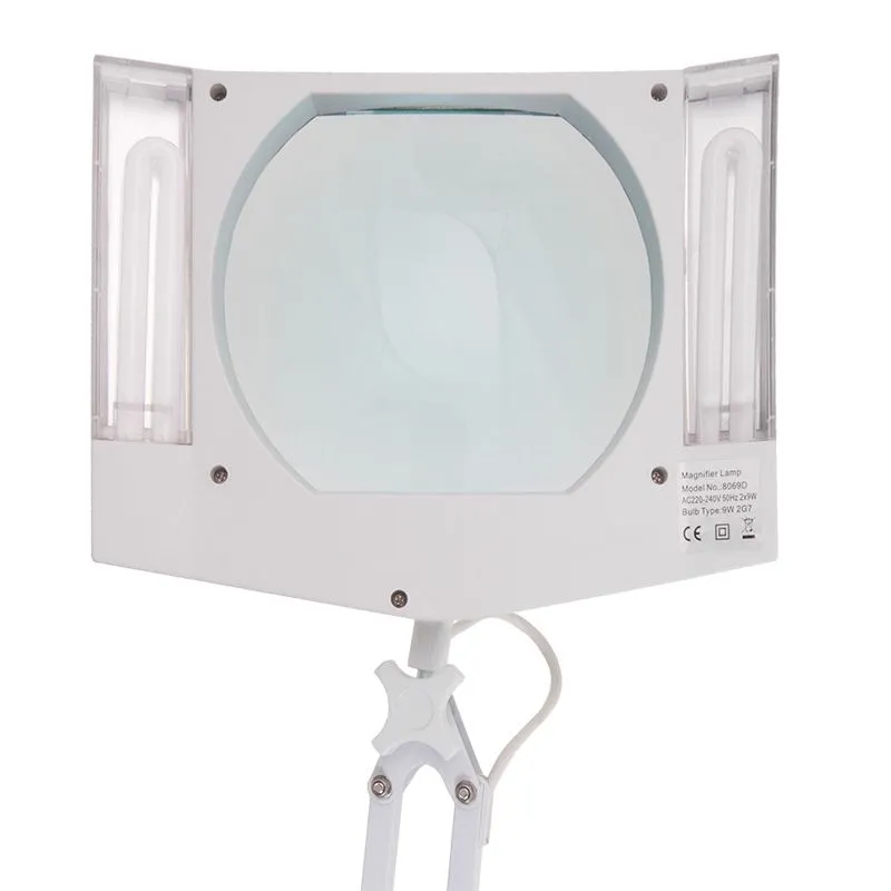 Лупа на струбцине квадратная 3D с подсветкой, 150х180мм, белая REXANT - Фото 5
