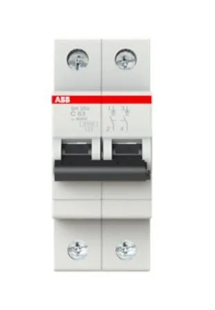 Автоматический выключатель SH202-C63, 2P, 63А, хар-ка C, 6kA 2CDS212001R0634