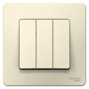 Выключатель 3-кл. СП Blanca 10А IP20 (сх. 1+1+1) 250В молочн. SE BLNVS100502 1210298