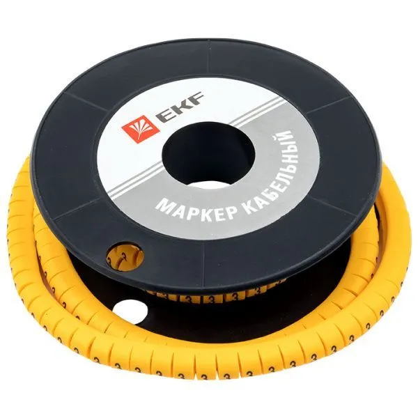 Маркер кабельный 2,5 мм2 "3" (1000 шт.) (ЕС-1) EKF - Фото 6