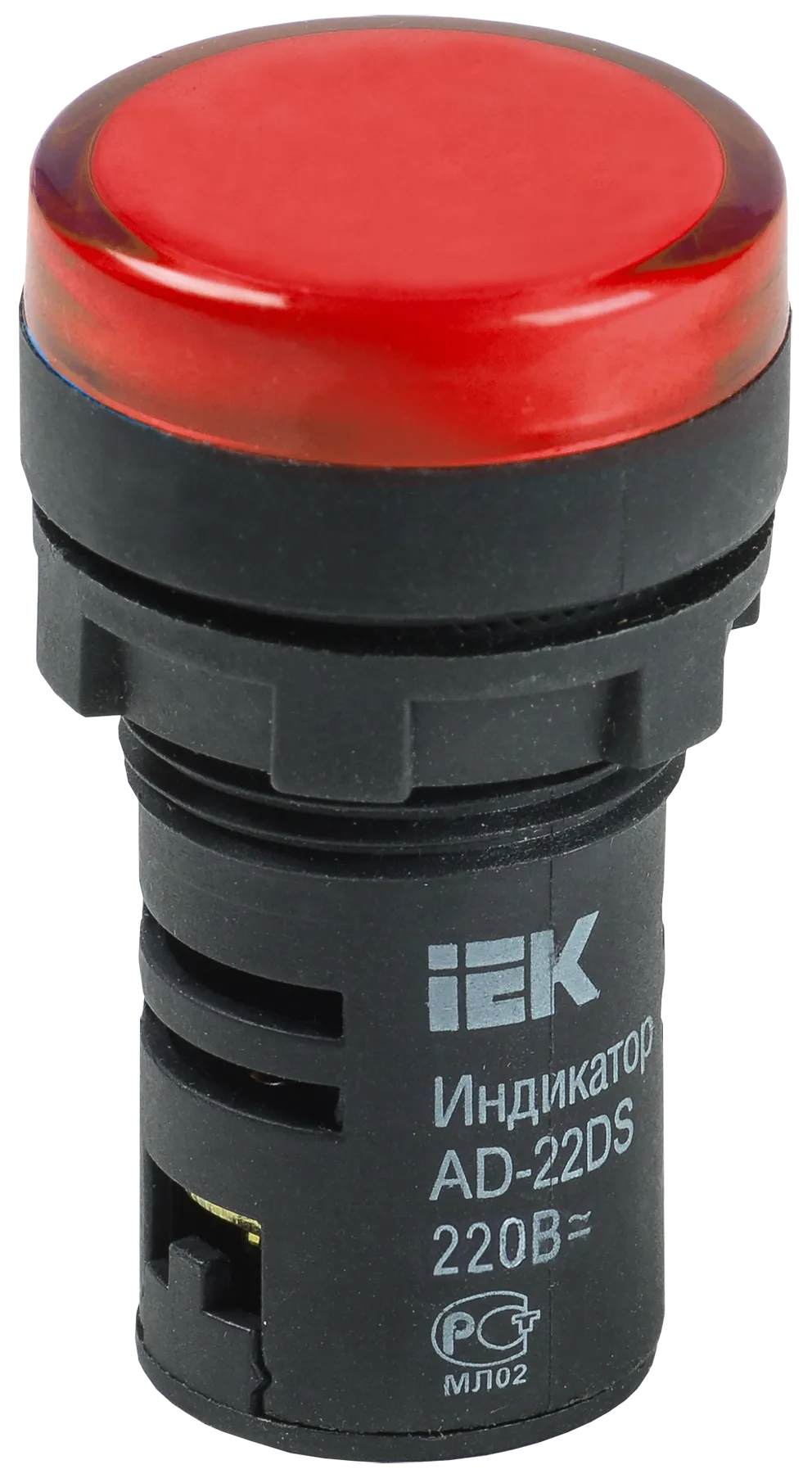 Лампа AD22DS(LED)матрица d=22мм красный 230В IEK