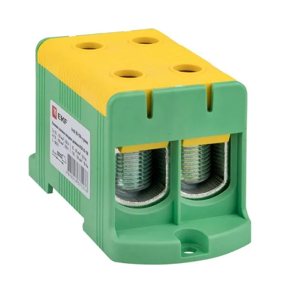 Клемма двойная КСВ 35-150 желто-зеленая EKF - Фото 2