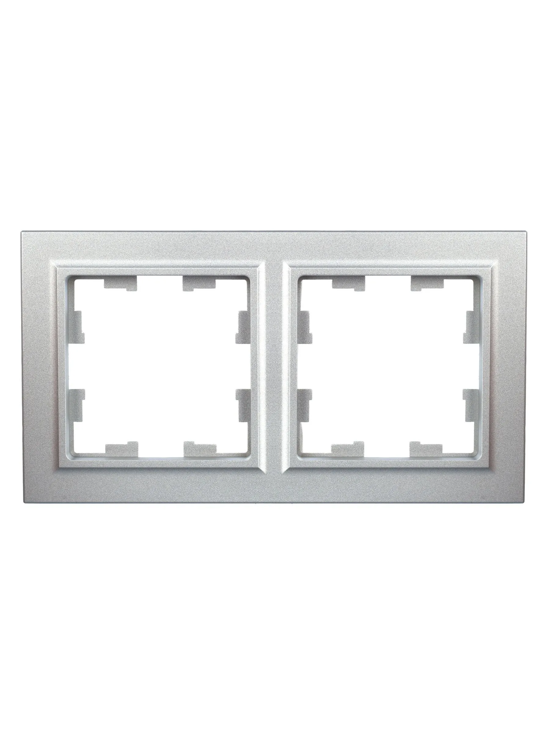 BRITE Рамка 2-местная РУ-2-БрА алюминий IEK - Фото 2