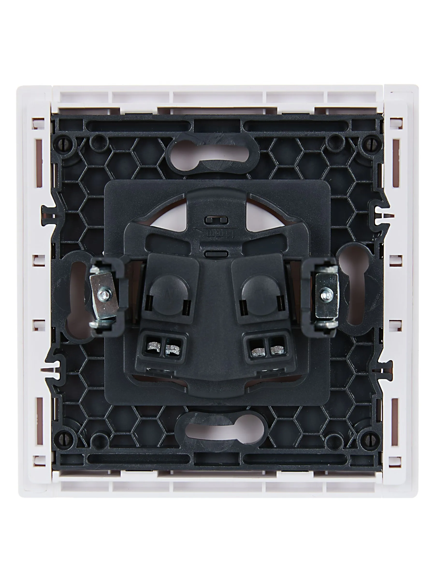 FORTE&PIANO Розетка 1-местная без заземления с защитными шторками винтовое крепление 10А FP217 белый IEK - Фото 3