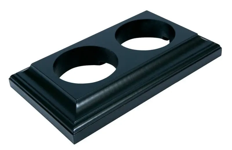 Рамка двухместная "Престиж" венге, для наружного и внутреннего монтажа, ТМ "МезонинЪ" GE70707-36