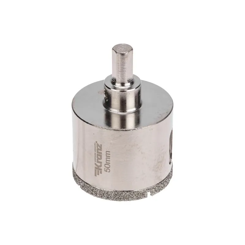 Коронка алмазная 50мм по керамограниту с центровочным сверлом KRANZ KR-92-0014