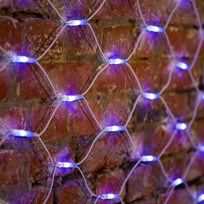 Гирлянда "Сеть" 2x3м, белый КАУЧУК, 432 LED Белые/Синие - Фото 2