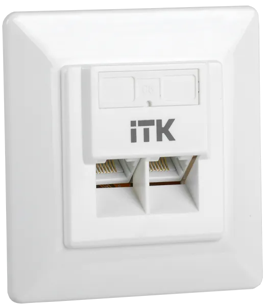 ITK Внутренняя информационная розетка RJ45 кат.6 UTP 2 порта