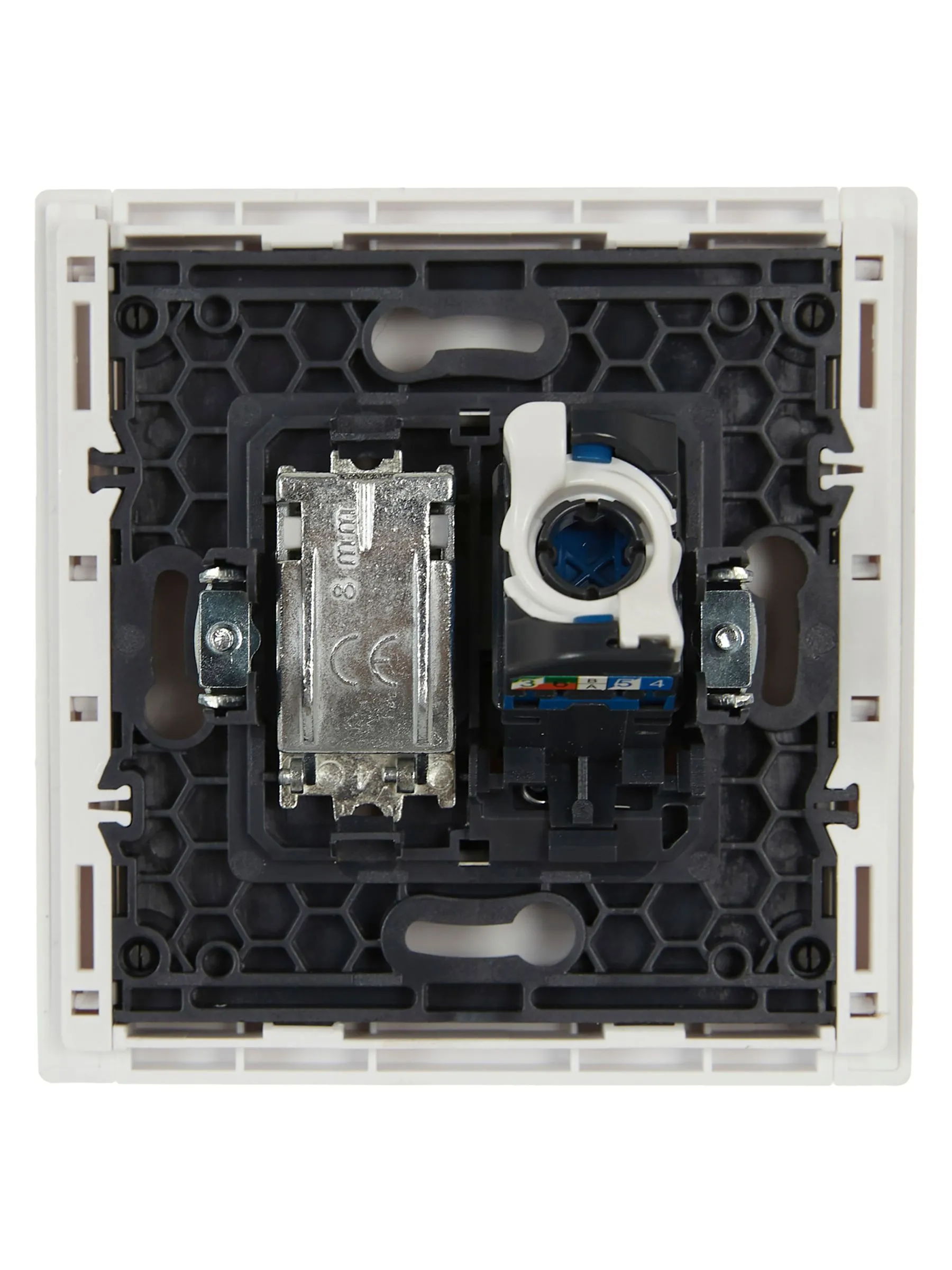 FORTE&PIANO Розетка двойная TV+RJ45 кат.6 FP237 белый IEK - Фото 4