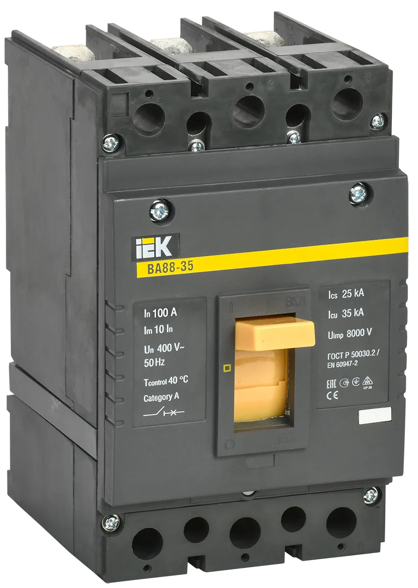 Выключатель автоматический ВА88-35 3Р 100А 35кА IEK