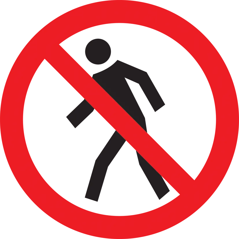 Самоклеящаяся этикетка Ф180мм "Проход запрещен" IEK