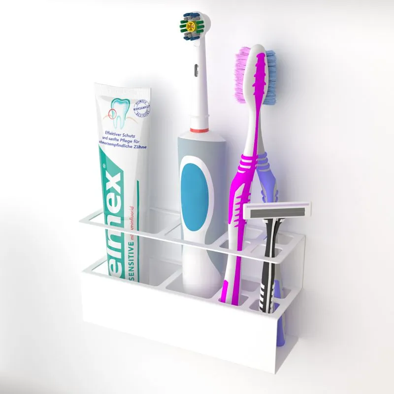 Держатель для хранения зубных щеток и аксессуаров для ванны, белый REXANT