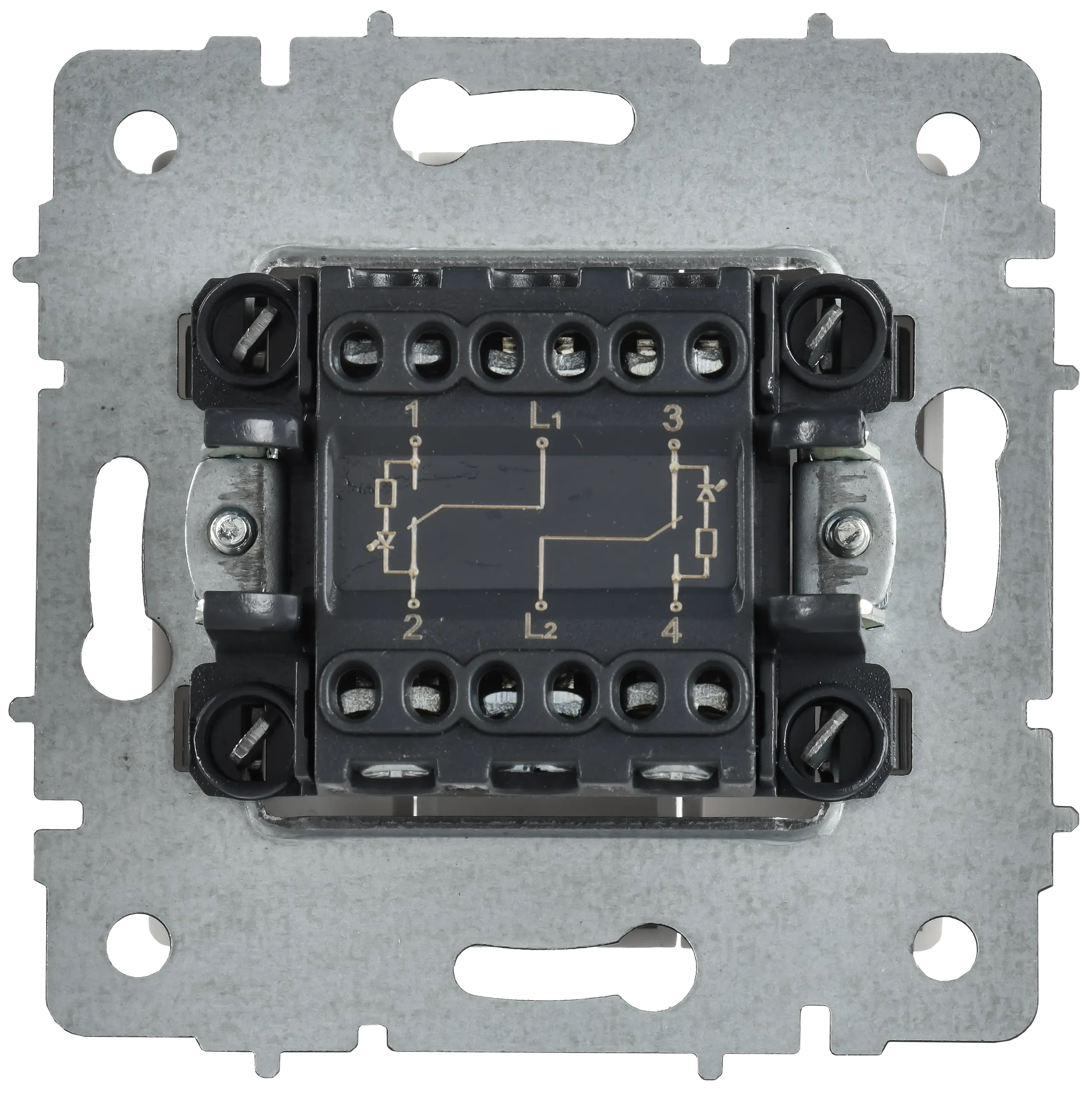 BRITE Выключатель 2-клавишный с индикацией для отелей 10А ВС10-2-9-БрАБ арктический белый IEK - Фото 3