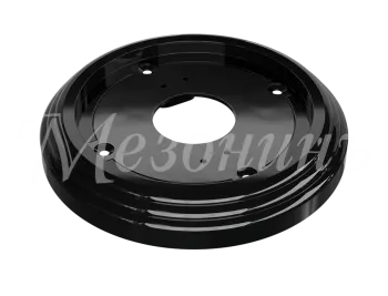 Рамка одноместная пластиковая, D 92x14 мм, цвет - черный, серия УСАДЬБА, ТМ МЕЗОНИНЪ