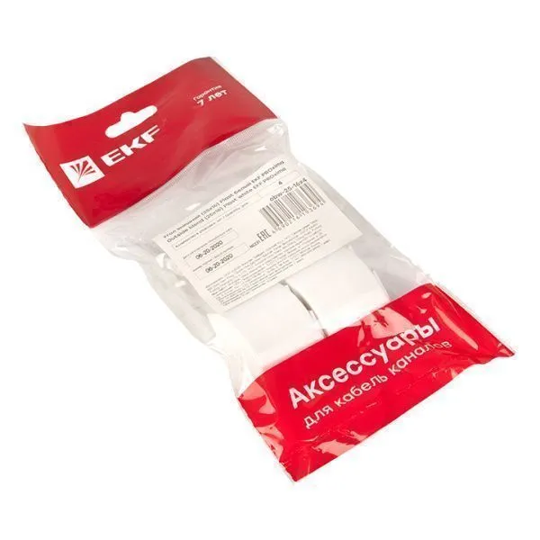 Угол внешний (25х16) (4 шт) белый EKF-Plast - Фото 2