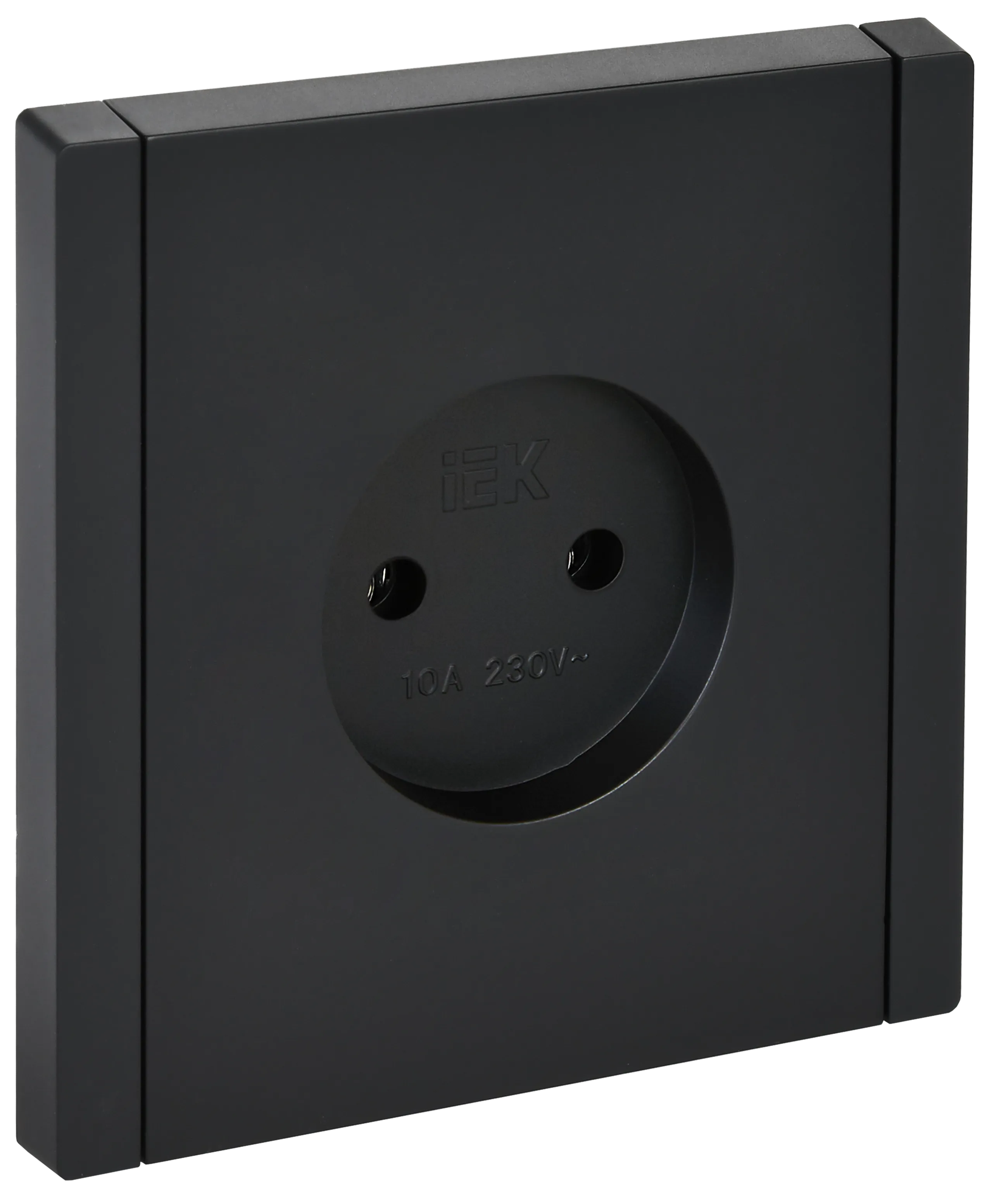 FORTE&PIANO Розетка 1-местная без заземления без защитных шторок винтовое крепление 10А FP118 черный IEK