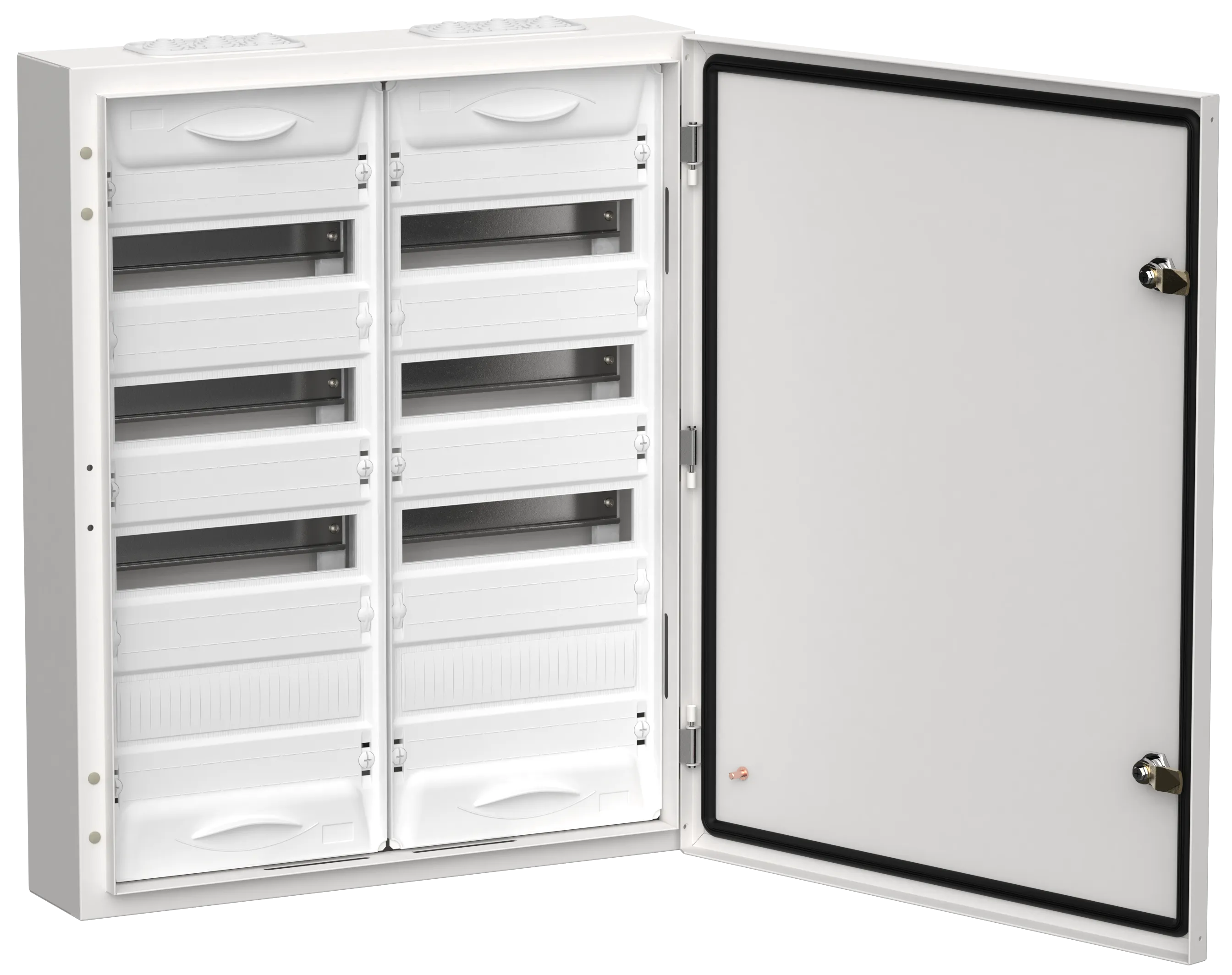 TITAN 5 Корпус металлический ЩРн-96 (2х48) 710х570х140мм IP54 белый (одна дверь) IEK