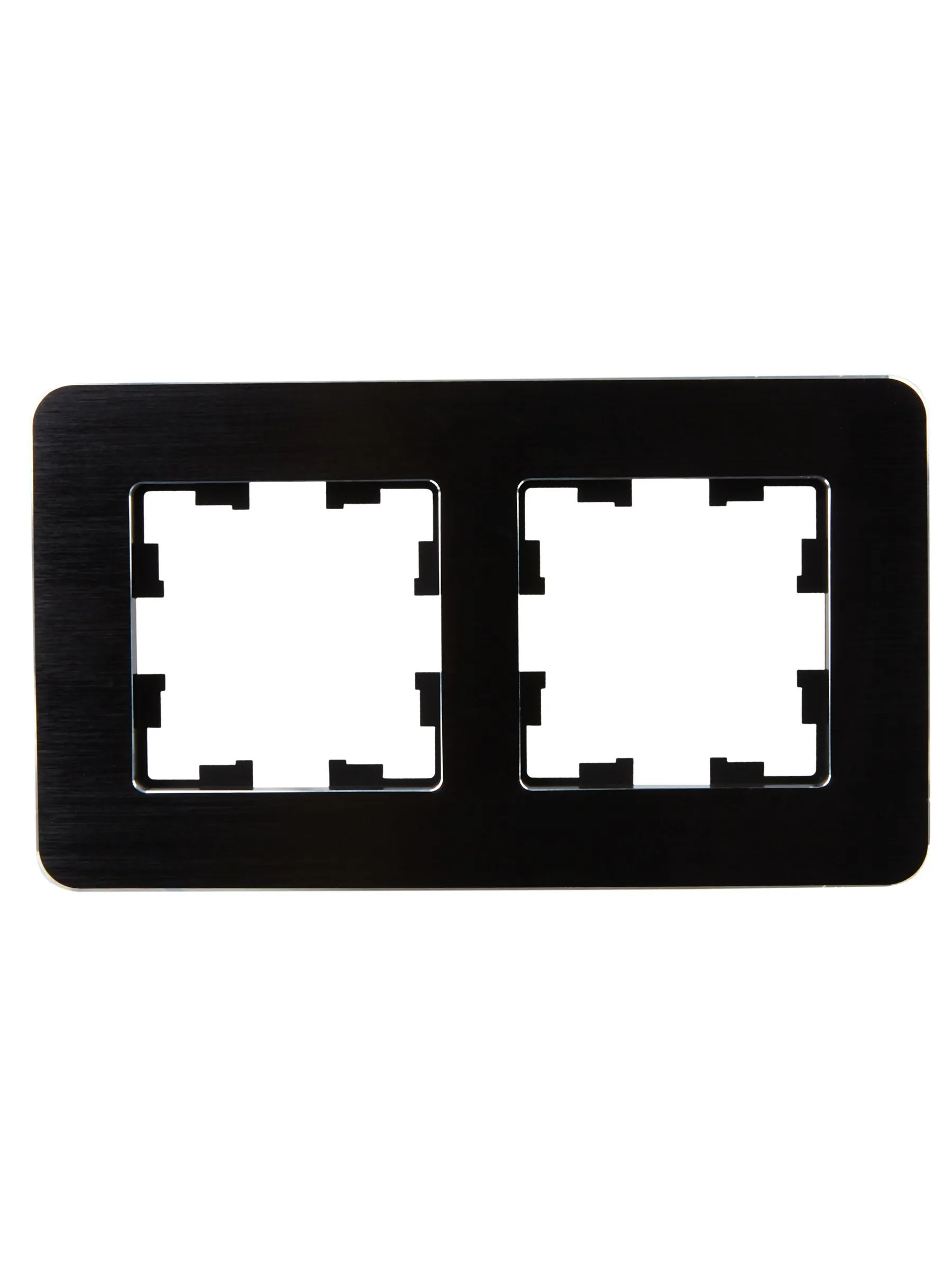 BRITE Рамка 2-местная РУ-2-1-Бр металл черный RE AL IEK - Фото 5