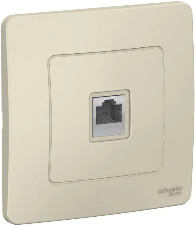 Розетка компьютерная 1-м СП Blanca RJ45 кат.5E молочн. SE BLNIS045002 - Фото 2