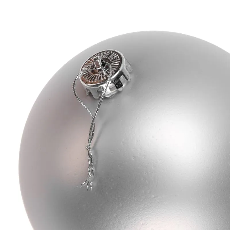 Елочная фигура Шар, 15 см, цвет серебряный матовый - Фото 3