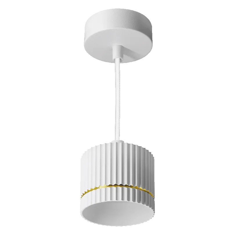 Подвесной светильник WOLTA WSL-GX53/P18WG NIMB под лампу GX53 Белый/золото D85x70 WSL-GX53/P18WG