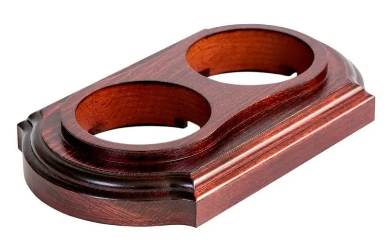 Рамка  двухместная "Элегант" , цвет - красное дерево, ТМ "МезонинЪ" GE70722-27