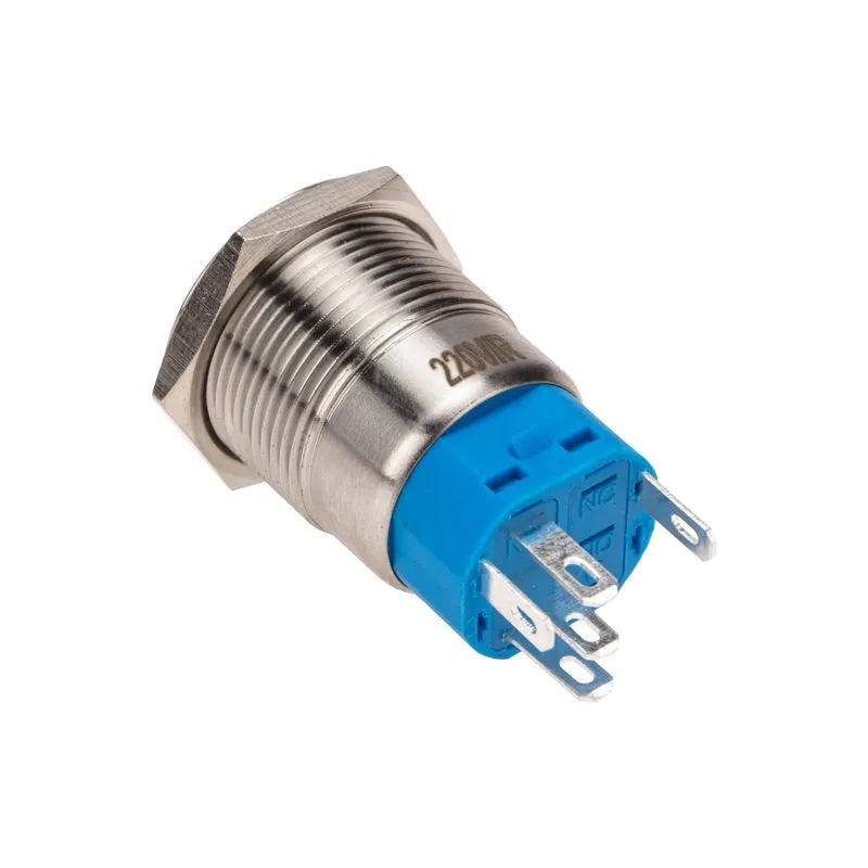 Кнопка антивандальная Ø19 250В Фикс (5с) ON-OFF/OFF-ON подсв/красная REXANT - Фото 3