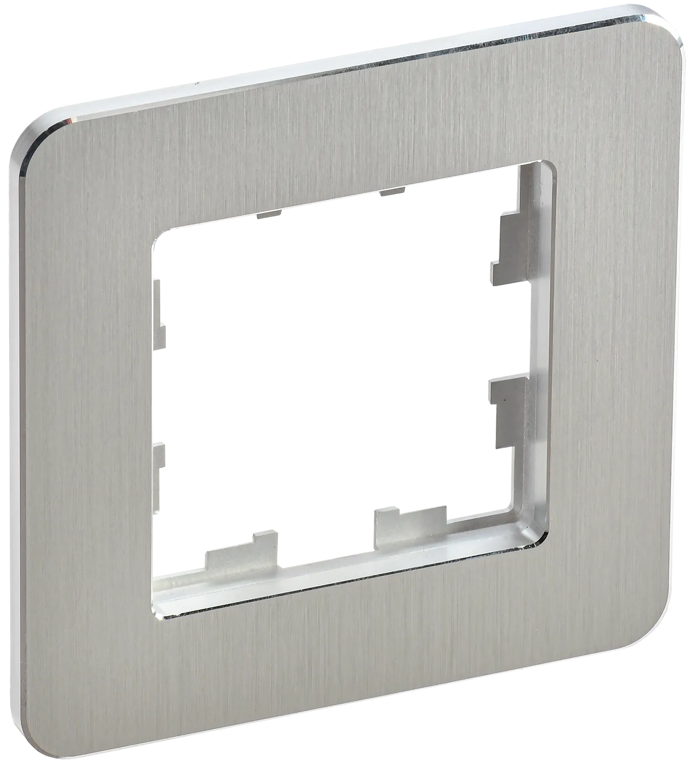 BRITE Рамка 1-местная РУ-1-1-Бр металл алюминий RE AL IEK