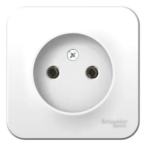 Розетка 1-м ОП Blanca 16А IP20 250В без заземл. без защ. шторок с металлич. пластиной бел. SE BLNRA000121 1210441