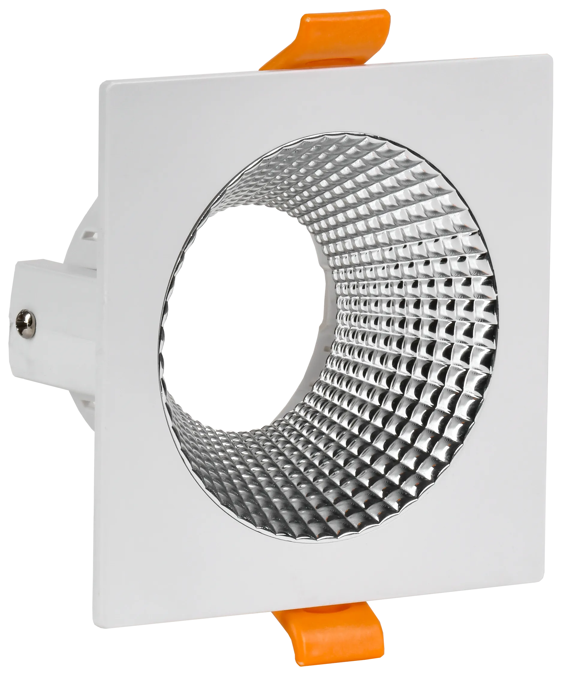 LIGHTING Светильник 4110 встраиваемый поворотный под лампу GU10 белый/хром пластик IEK