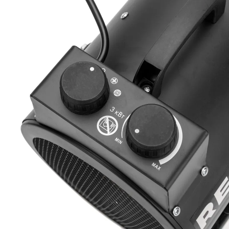 Пушка тепловая электрическая, круглая, регулировка угла наклона, ТЭН, 3кВт REXANT - Фото 5