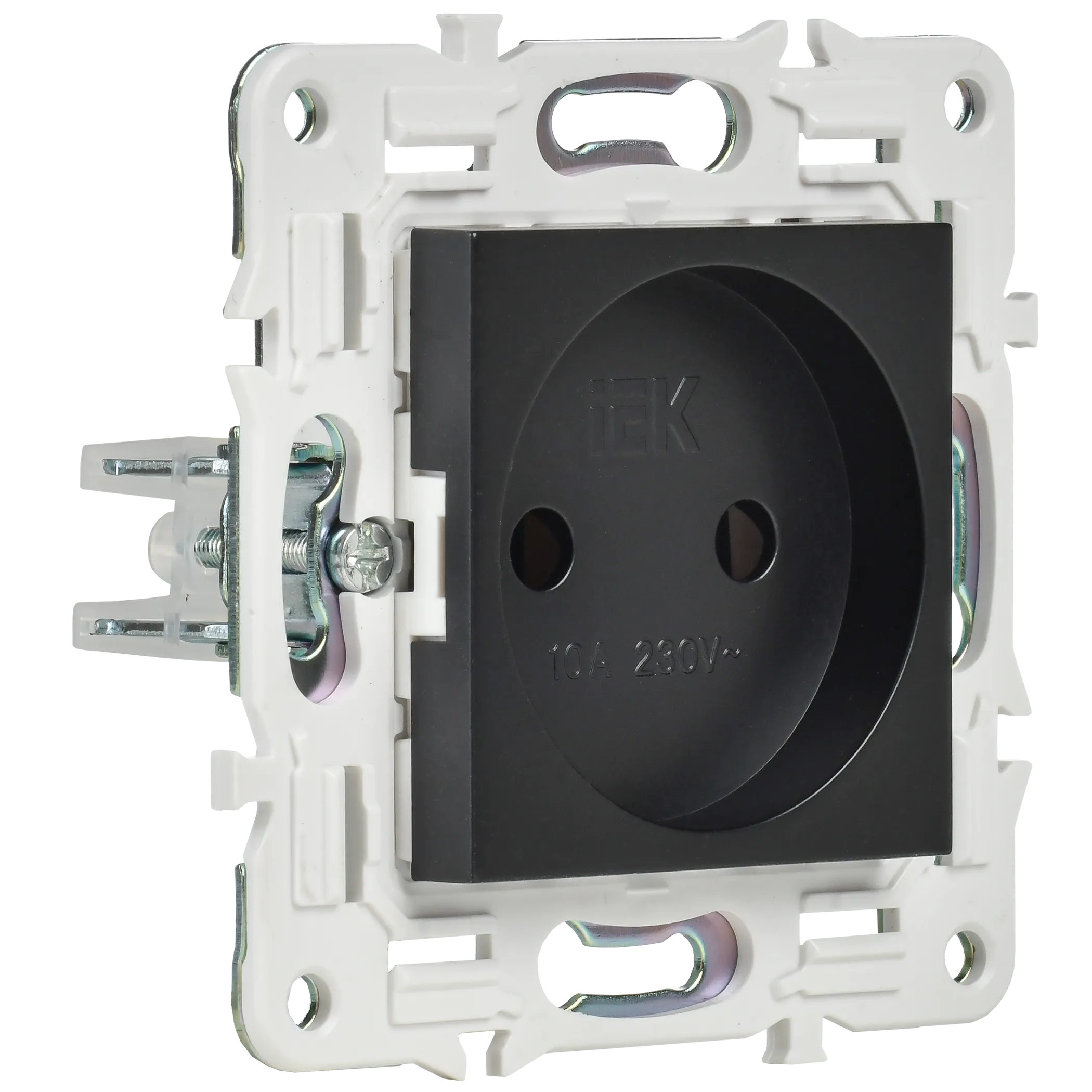 SKANDY Розетка без заземления без защитных шторок 10А SK-R02Bl черный IEK - Фото 6