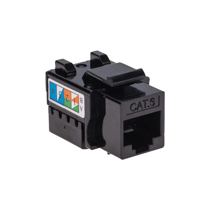 Модуль Keystone Jack RJ-45(8P8C), UTP неэкранированный, CAT 6, тип 90 градусов, черный REXANT PRO - Фото 4