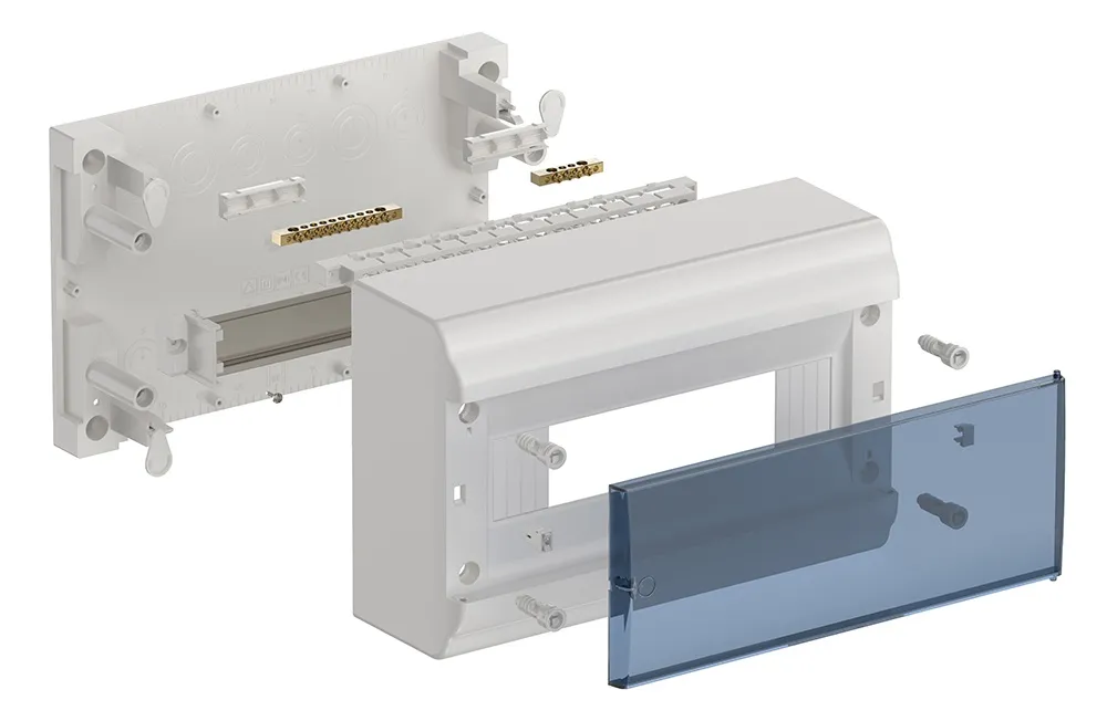 PRIME Корпус пластиковый ЩРН-П-12 модулей навесной белый IP41 IEK - Фото 2