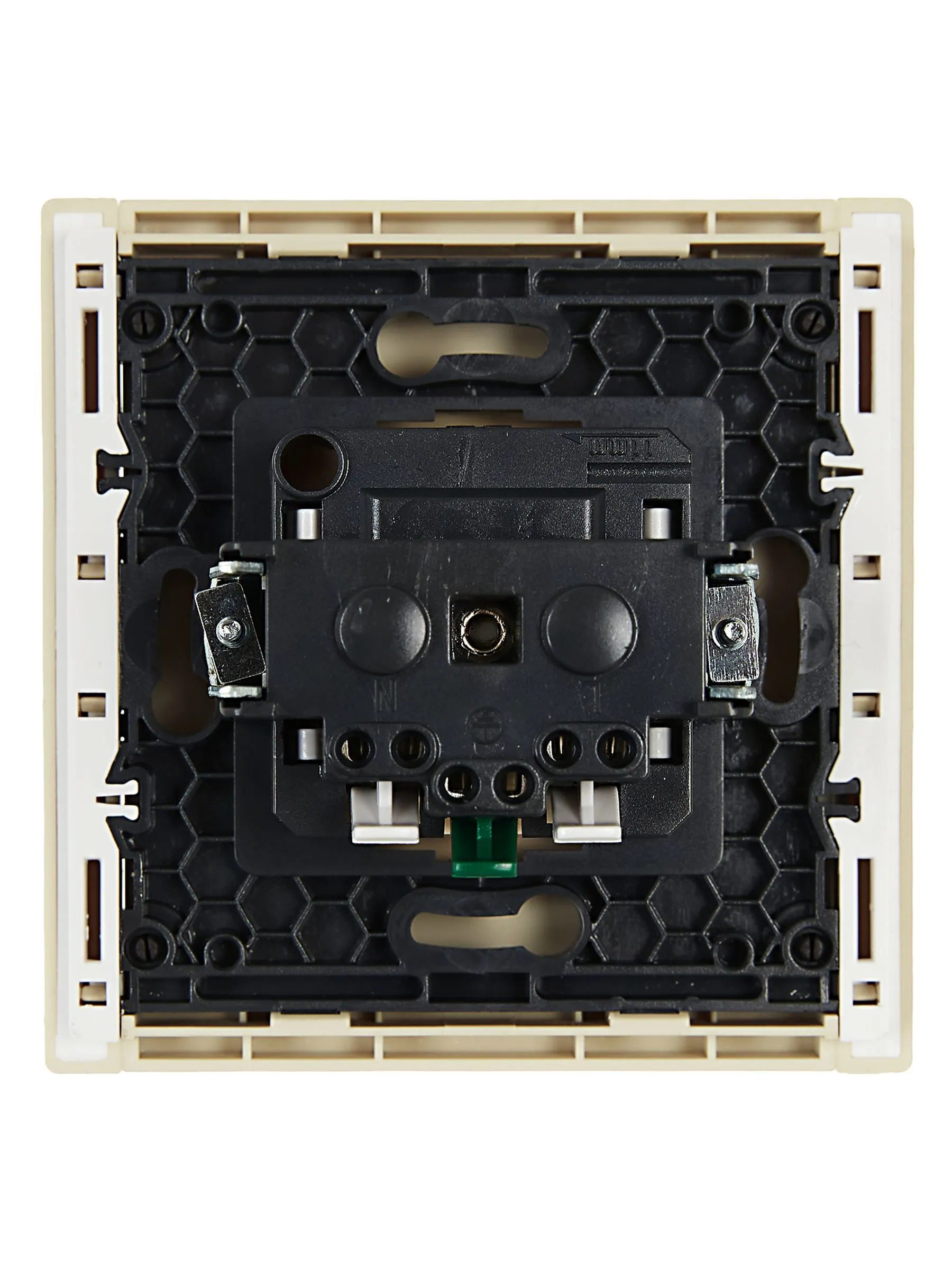 FORTE&PIANO Розетка 1-местная с заземлением с защитными шторками безвинтовое крепление 16А FP413 ваниль IEK - Фото 5