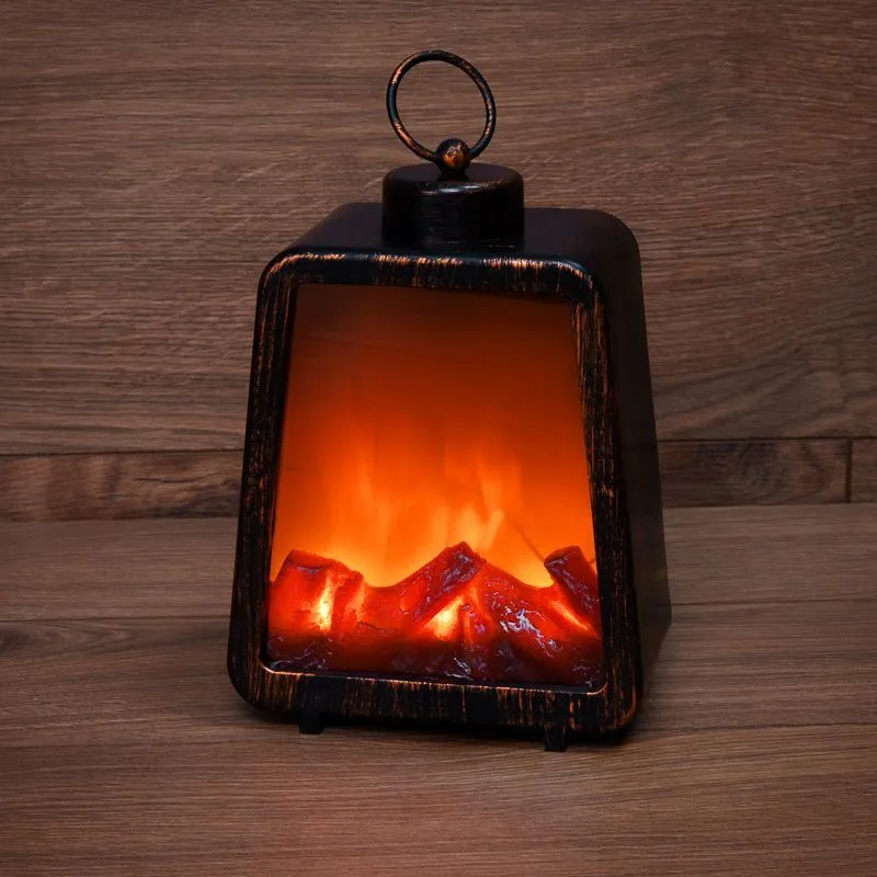 Светодиодный камин Лофт USB с эффектом живого огня 17х10х24.5 см NEON-NIGHT 511-034