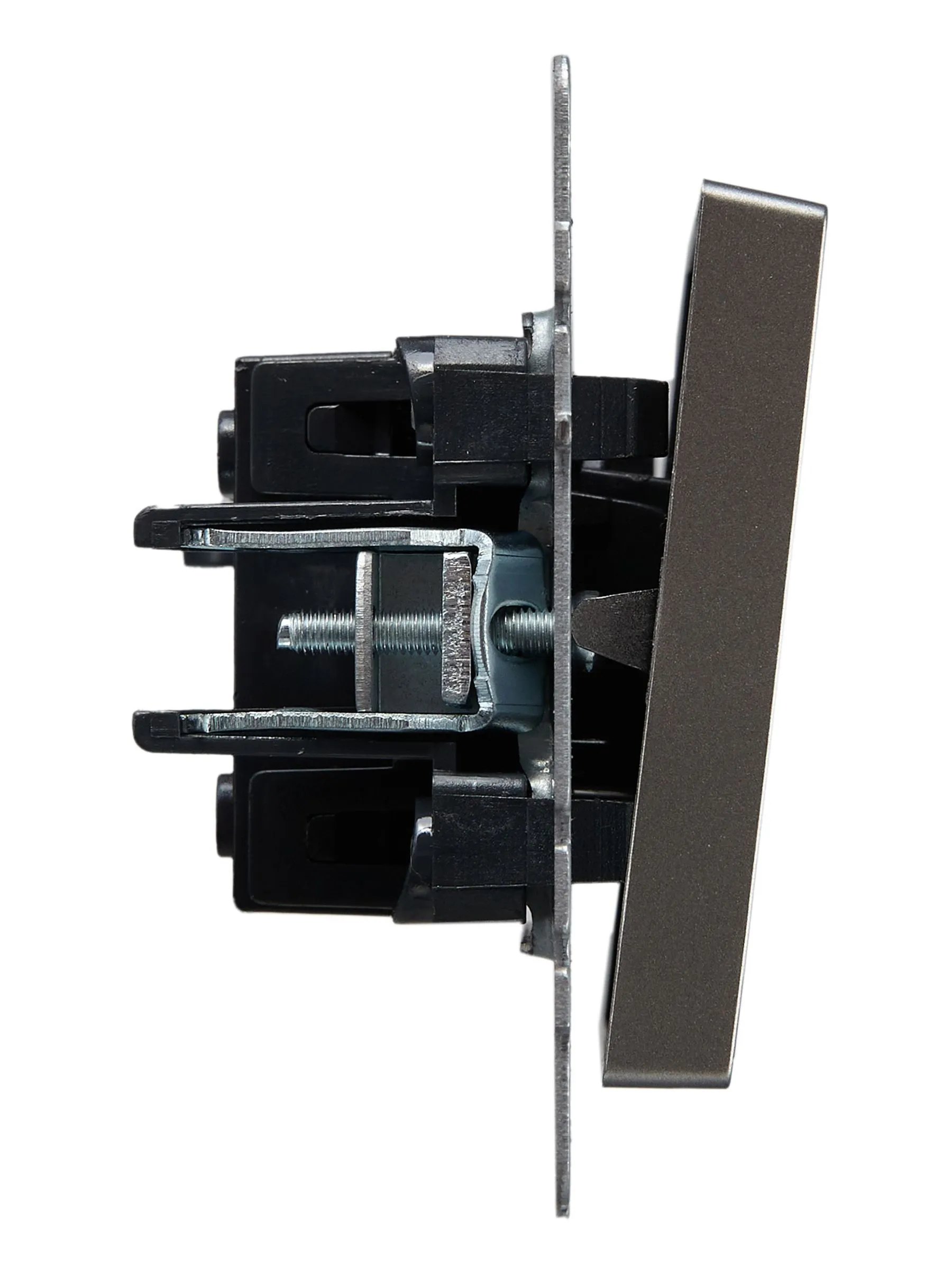 BRITE Выключатель 1-клавишный проходной 10А ВС10-1-6-БрС сталь IEK - Фото 3