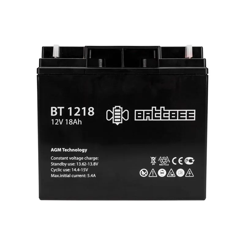 Аккумулятор свинцово-кислотный BT 1218, 12В, 18Ач, срок службы 3 года - Фото 2