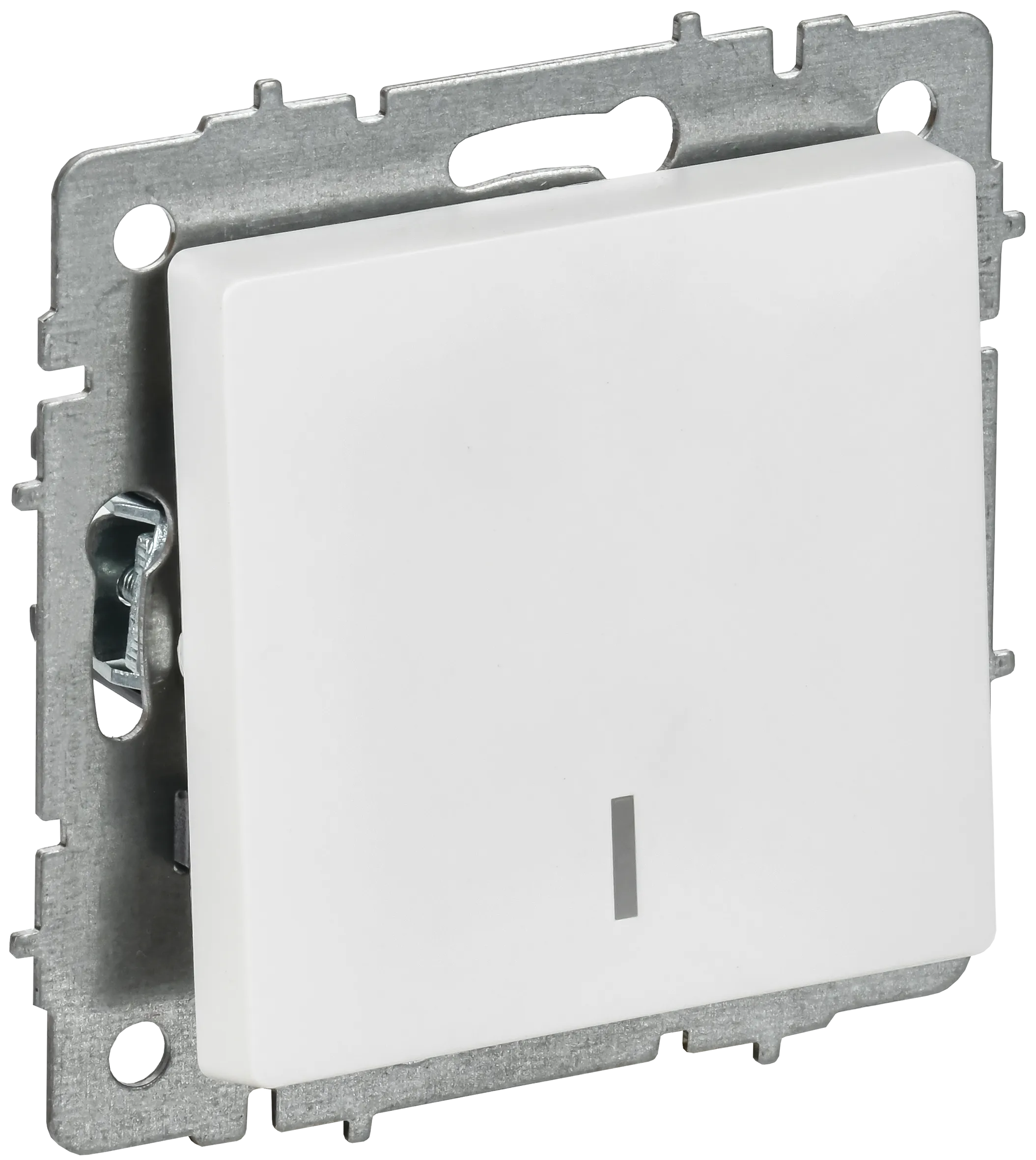 BRITE Выключатель 1-клавишный с индикацией 10А ВС10-1-1-БрАБ арктический белый IEK BR-V10-1-10-K91