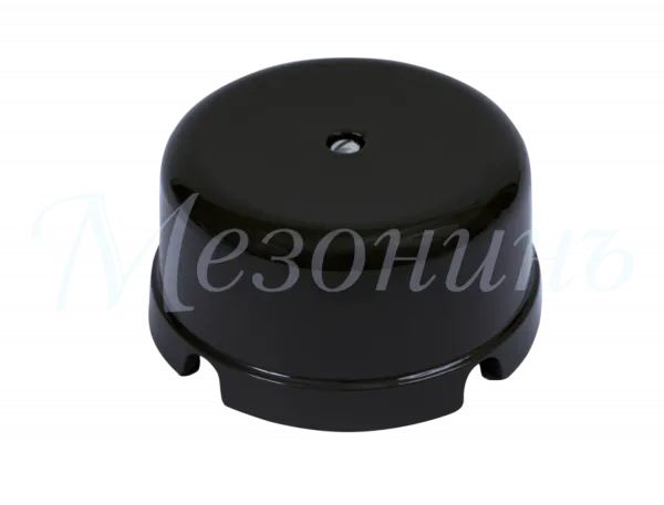 Коробка распределительная фарфоровая D80мм, h43мм, IP20, цвет -черный, ТМ "МЕЗОНИНЪ" GE70236-05
