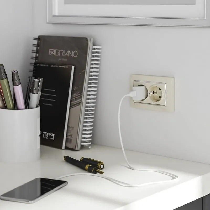 Рамка для двойной розетки Snabb (слоновая кость хром) Werkel - Фото 2