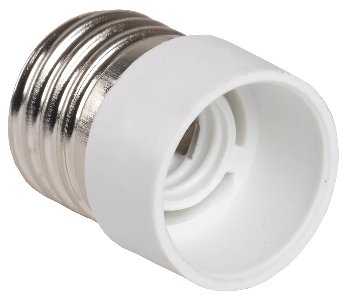 Переходник Е27-Е14 ПР27-14-К02 пластик белый (индивидуальный пакет) IEK EPR12-01-01-K01